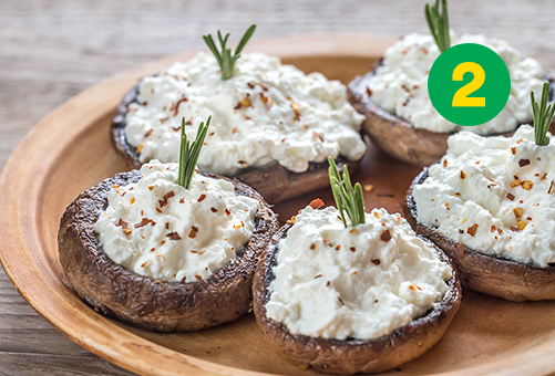 Christmas tip #2: Stuffed cream cheese mushrooms
