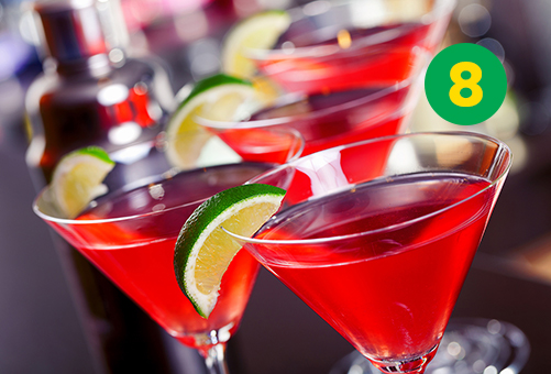Christmas tip #8: Cosmopolitan, Mrs. Claus' favorite cocktail