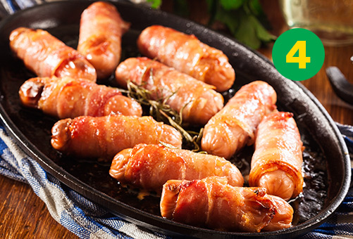 Recipe idea #4 for the big game: Honey and garlic pigs in a blanket