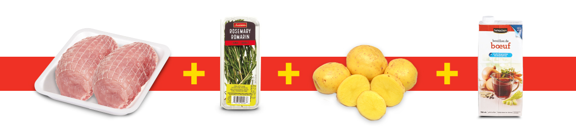 R&ocirc;ti de porc et patates jaunes