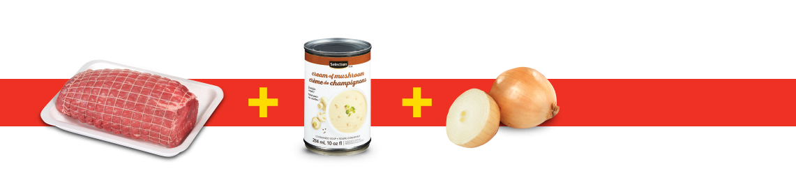 R&ocirc;ti de b&oelig;uf aux champignons