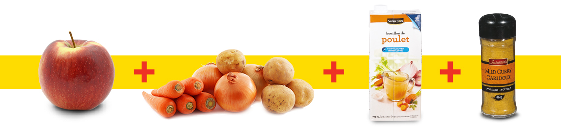 Un potage pommes et cari pour vous réconforter