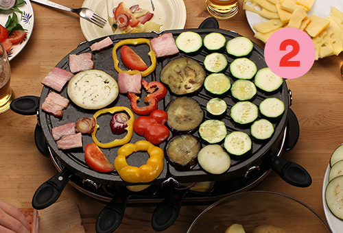 Tip #2: vegetables and fish for a healthy raclette