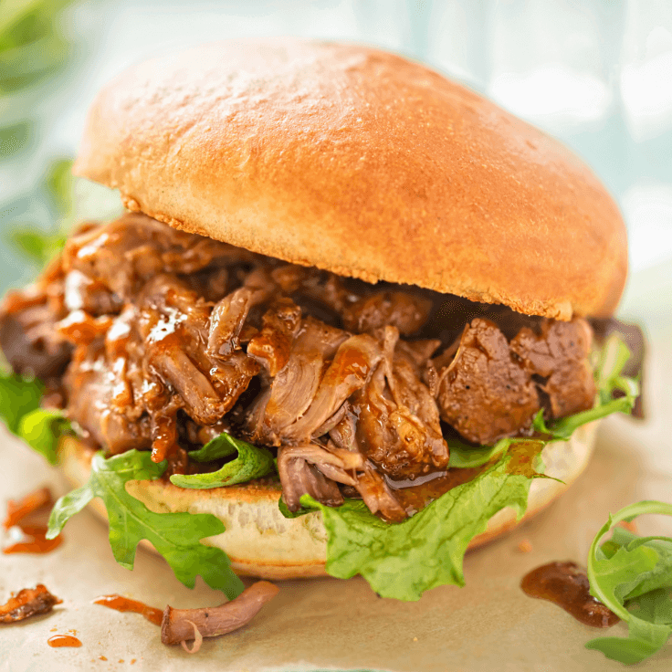 pork burger + maple syrup + onions