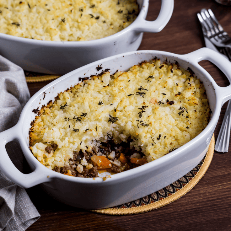casserole de bœuf haché et chou-fleur