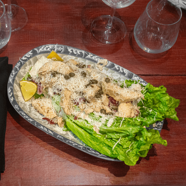 salade césar au poulet avec vinaigrette maison