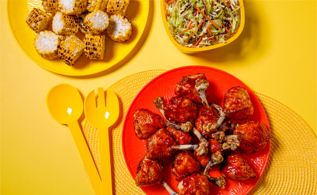 lollipops de pilons de poulet + sauce bbq