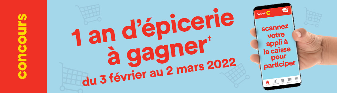 Concours 1 an d'&eacute;picerie &agrave; gagner
